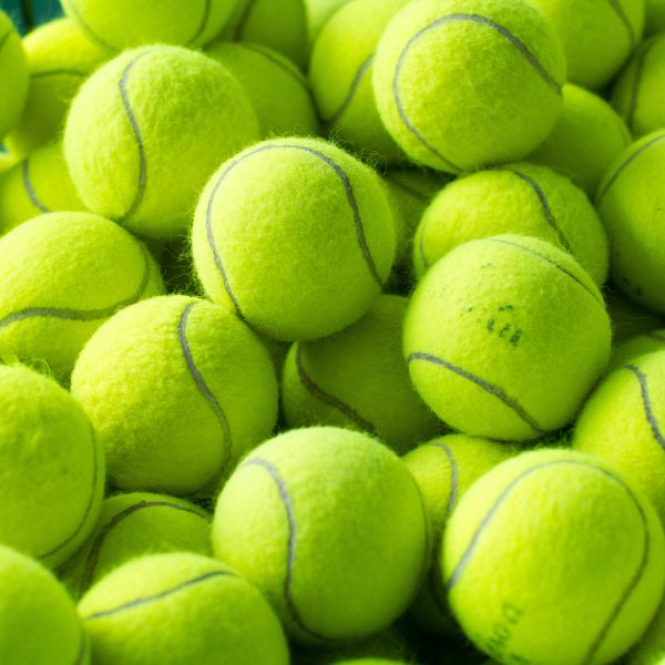 pile of tennis balls